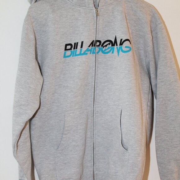 Billabong Multi Grey Patched Zip Up Hoodie - Picture 1 of 5